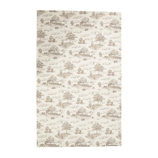 Country Toile Tea Towel