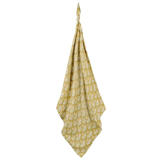 Organic Swaddle - Gold Floral