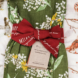 Duck Organic Cotton Muslin Two-Piece Burp Cloth Set