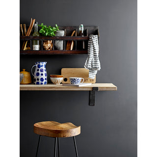 Hand- Carved Mango Wood Scoop 9"