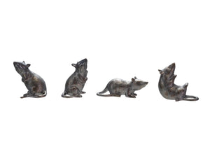 Stoneware Rat, Reactive Metallic Glaze, 4 Styles (Each Will Vary)