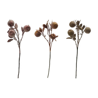31-1/2"H Faux Crab Apple Stem, Distressed Finish, 3 Styles