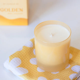 Golden 9 oz. Hue Candle (Amber + Honeysuckle)