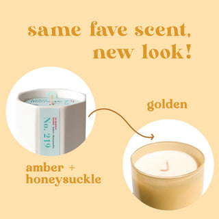 Golden 9 oz. Hue Candle (Amber + Honeysuckle)