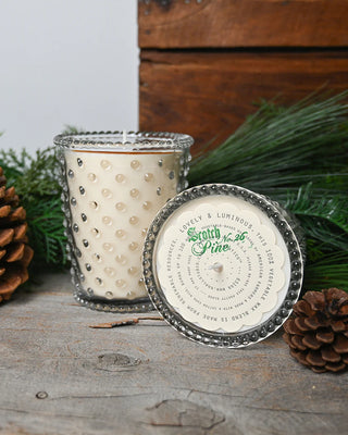No. 26 Scotch Pine Hobnail Glass Candle