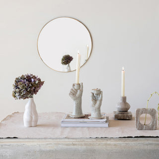 Round Marble Taper Holder