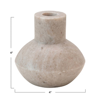 Round Marble Taper Holder