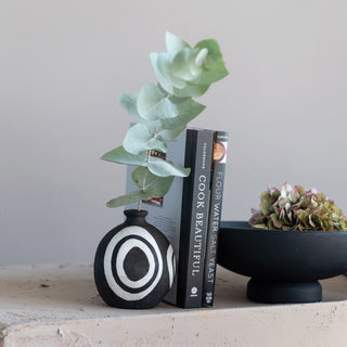 Black Mango Wood Footed Bowl