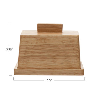 Wood Butter Dish