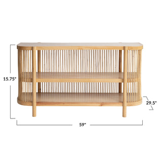Slatted Console Table