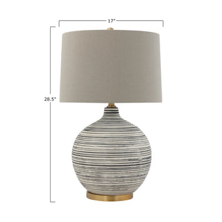 Stripe Textured Table Lamp