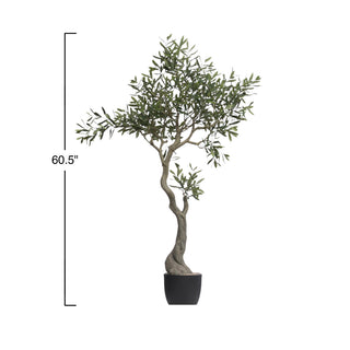 Potted Faux Olive Tree