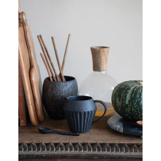 Black Stoneware Pitcher