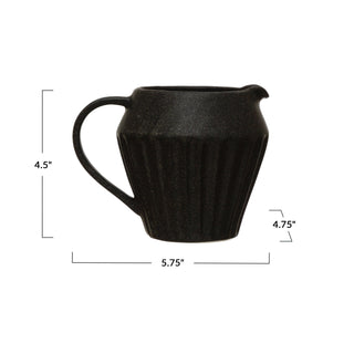 Black Stoneware Pitcher