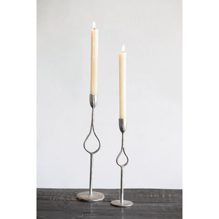 Antique Silver Taper Holder