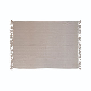 Cream Woven Throw