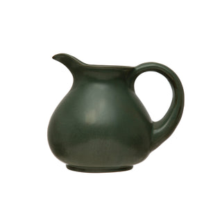 Dark Teal Stoneware Pitcher