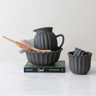 Black Fluted Pitcher