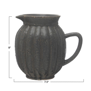 Black Fluted Pitcher