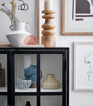 8-3/4"H Stoneware Vase with Reactive Glaze, Light Grey