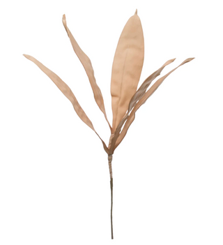 Blush Faux Reed Leaf Stem