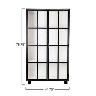 Black Glass Door Cabinet