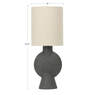 Black Terracotta Table Lamp
