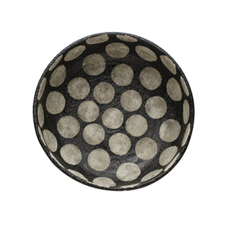 Black Dotted Terracotta Bowl