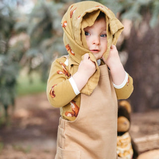 Gold Floral Mini Lovey Two-Layer Muslin Security Blanket