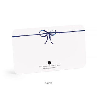 Navy Bow Little Notes