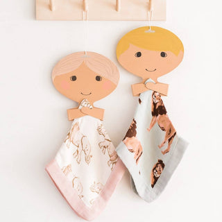 Gold Floral Mini Lovey Two-Layer Muslin Security Blanket