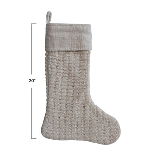 Cotton Slub Cuff Stocking