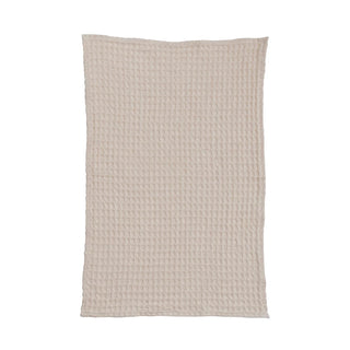 Stonewashed Cotton Waffle Weave Tea Towel, Natural