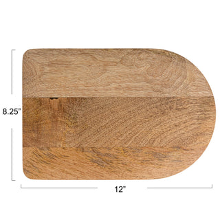 Mango Wood Arched Cheese/Cutting Board, Natural