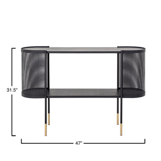 Black Metal Console Table