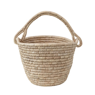 Hand Woven Basket with Handle