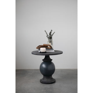 Black Mango Wood and Metal Table