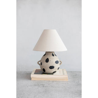 Hand Painted Terracotta Table Lamp